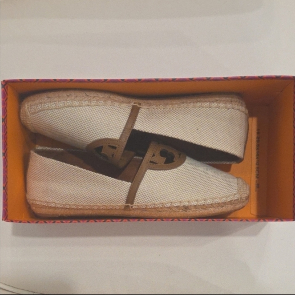 Tory Burch Natural Tan Espadrilles